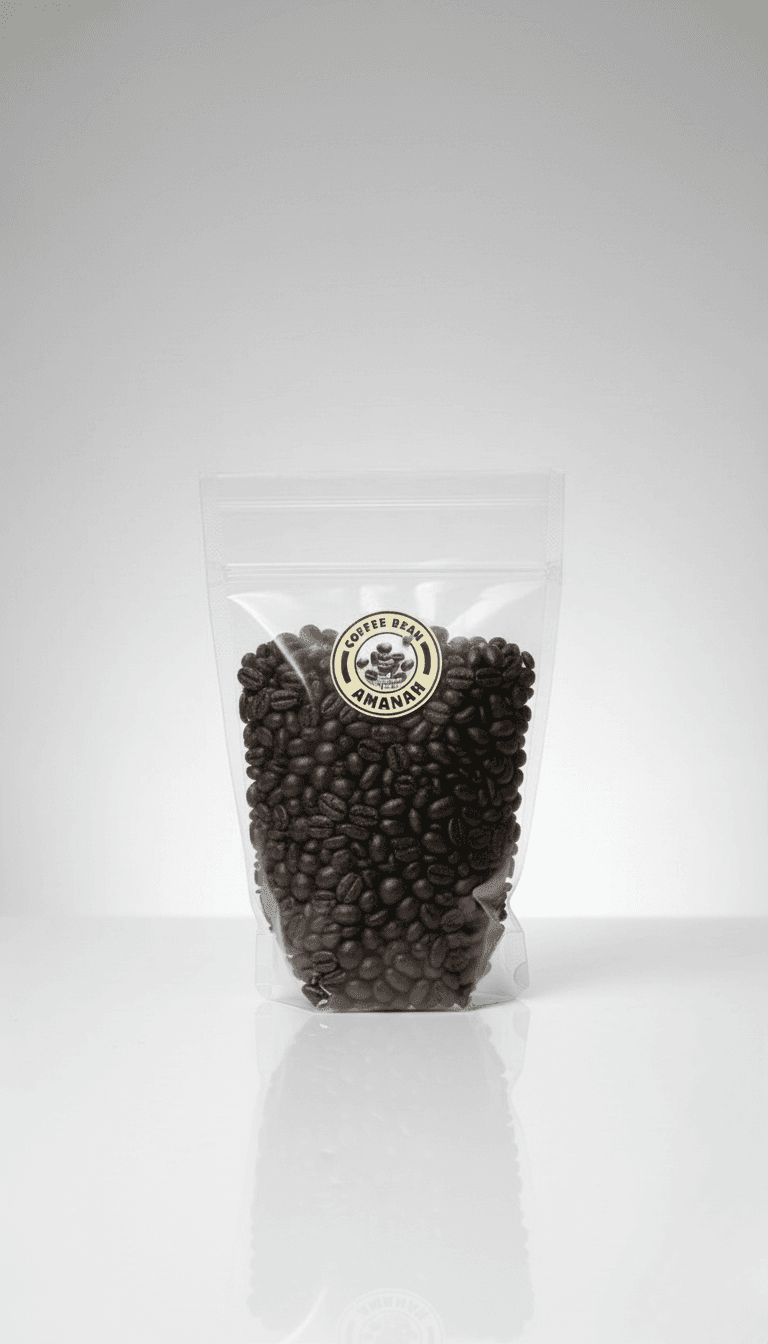 Front pouch of the Commercial Roast Grade 1 beans.
