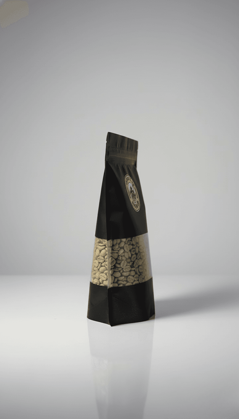 Angled close-up of the premium green beans showing uniform size.