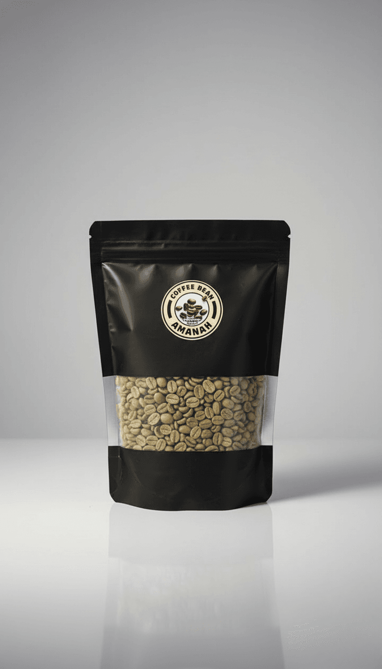 Front pouch of the Red Cherry Select Grade 1 green beans.