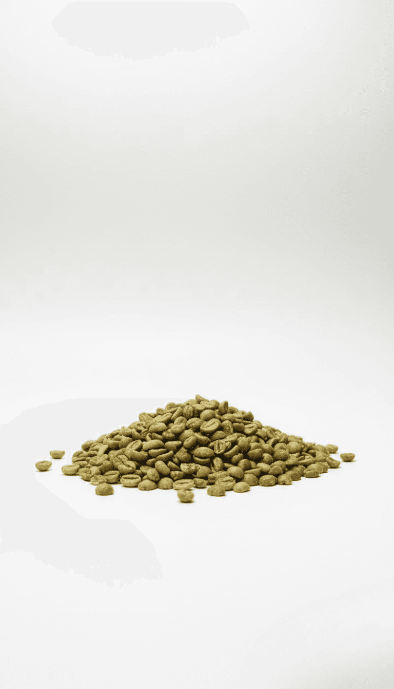 Stack of premium green bean sacks ready for export.