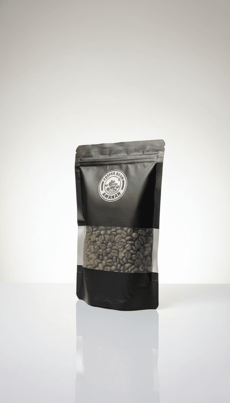 Angled detail of the dark, oily espresso roast beans.